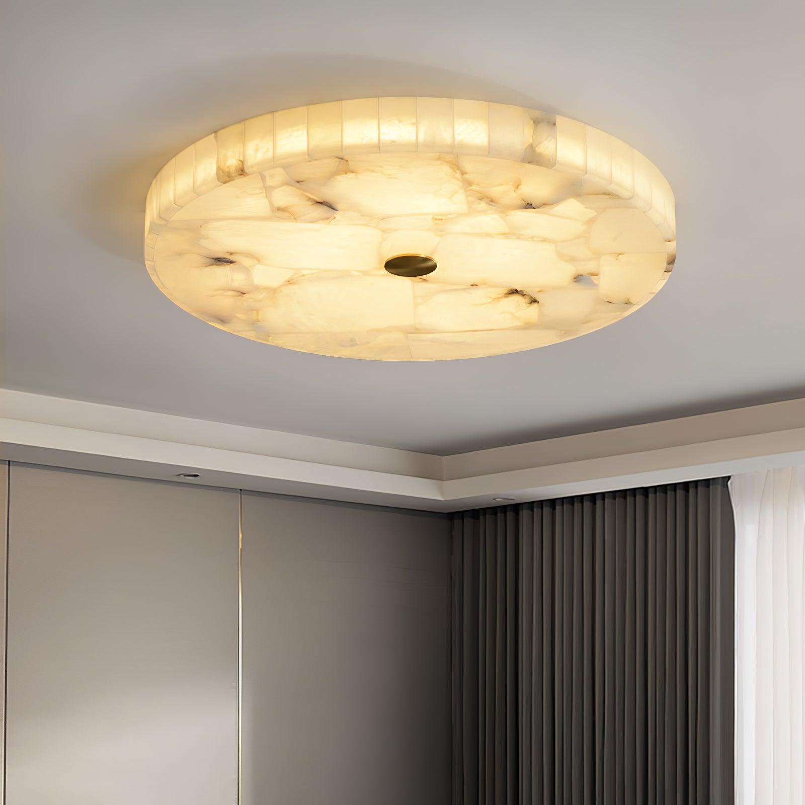 Delya Round Alabaster Ceiling Lamp | ventumra
