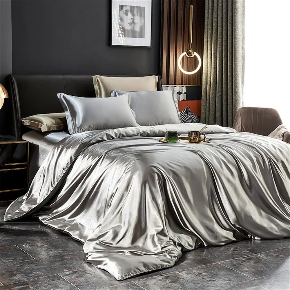 AuroraSilk ložní souprava — elegantní ultra hladký hedvábný povrch
