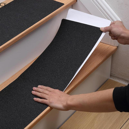 10 Durable Rubber Stair Treads — 80-Grit, 15 x 61 cm
