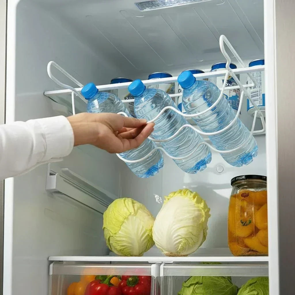 SpinShelf Gravity-Fed Rolling Bottle Rack — Horizontal Beverage Cradle