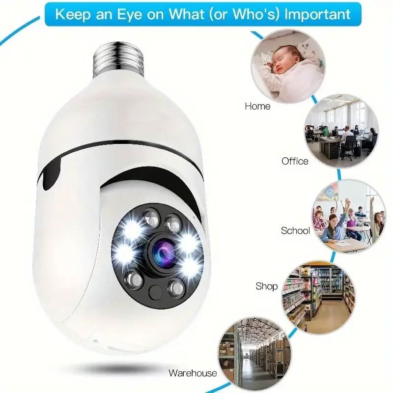 AstraGuard 360-Degree Pan & Tilt Security Camera — Night Vision, Full-Sphere Surveillance