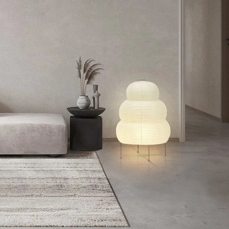 Kairo Tripod Floor Lamp Japanese WabiSabi Soft Glow