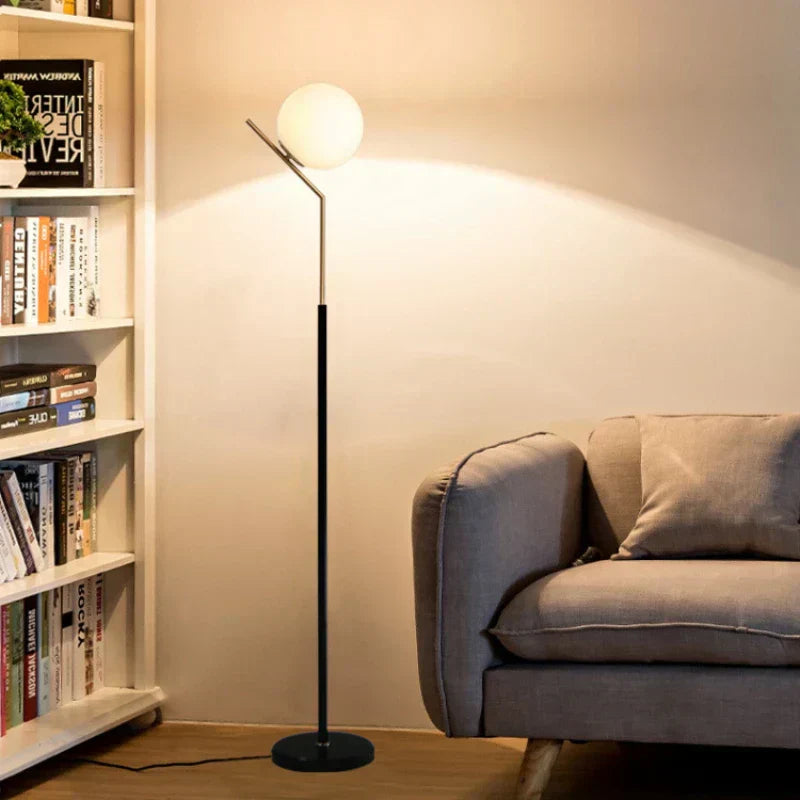 AuroraNova LED Floor Lamp With Remote And Marble Base