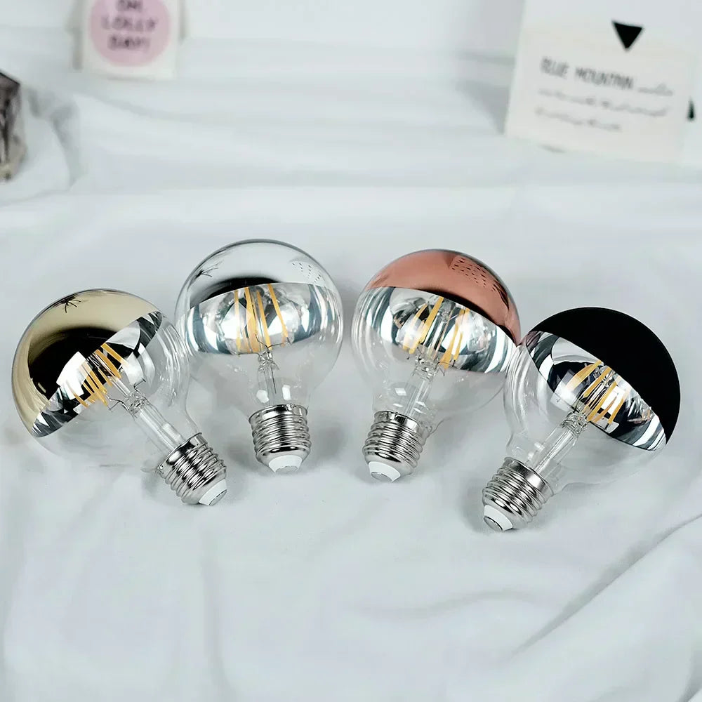 AmberGlow Retro Lamp With Wooden Base Dimmable 2700K LED