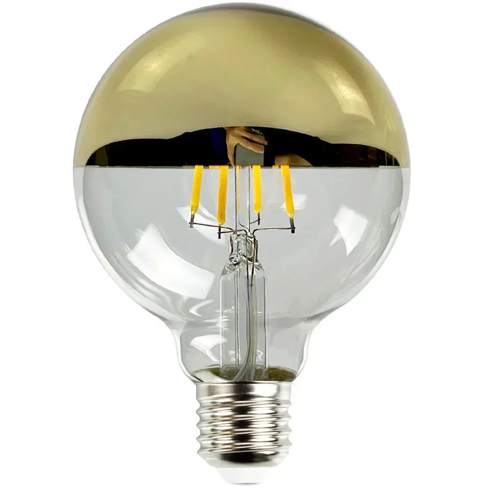 AmberGlow Retro Lamp With Wooden Base Dimmable 2700K LED