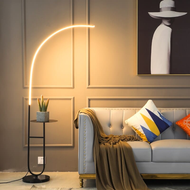 LumenMarble Tray Floor Lamp With Eye-Protection Lighting