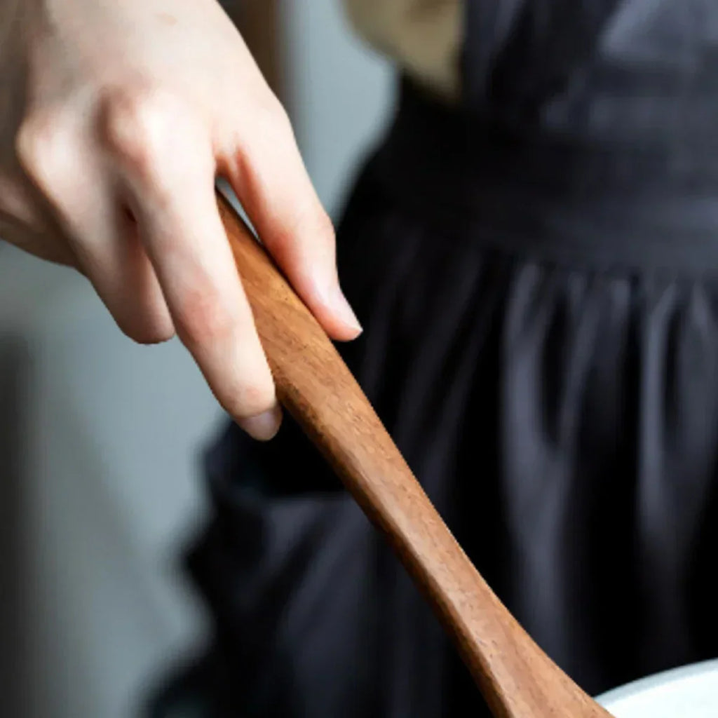 NaturPur Wooden Cooking Utensil Set — Storage Basket Included