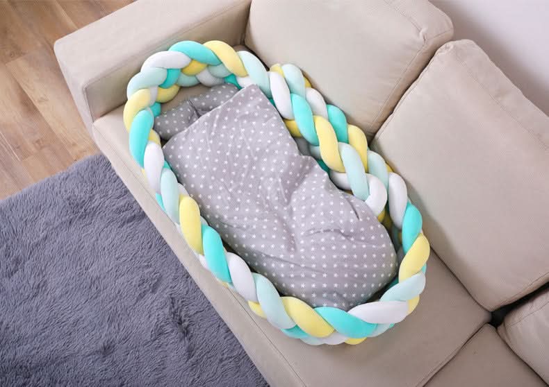 CozyNest gewebtes Babykissen – konturierte Stützauflage für Säuglinge