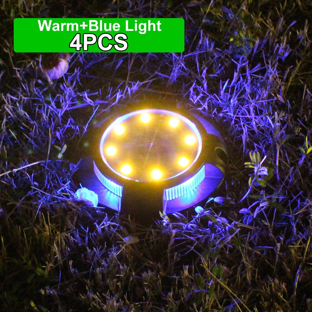 LuminaGard Solar Garden Lights — 12 LED Color-Changing Spotlights