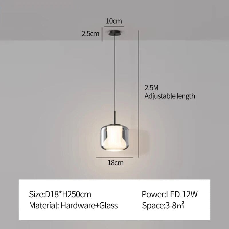 Aurelia Copper Glass LED Deluxe Pendant Light Fixture