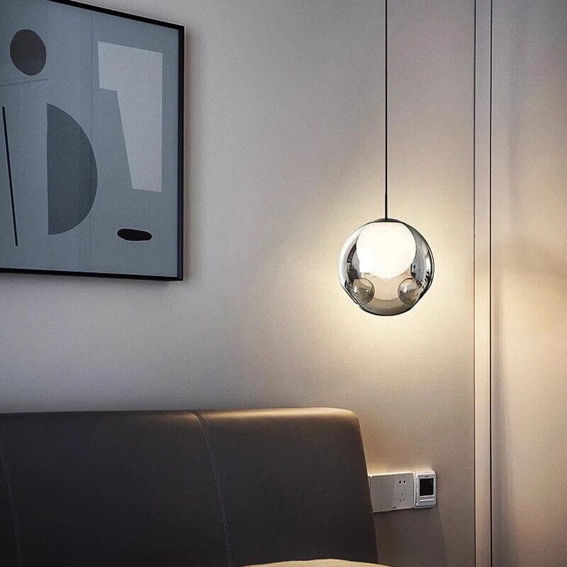 Aurelia Copper Glass LED Deluxe Pendant Light Fixture