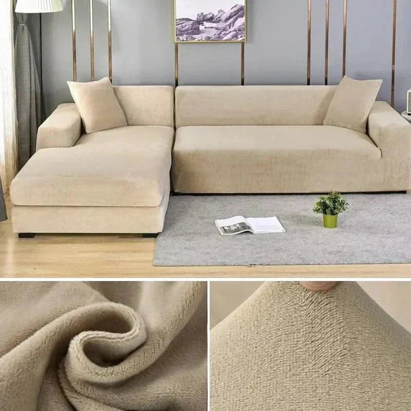 VelvetFlex-Sofabezug — luxuriös weich, vollständig elastisches Design