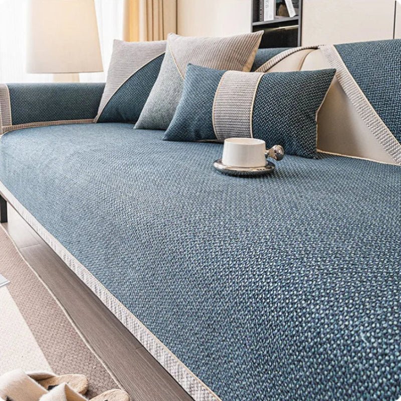 TerraWeave Non-Slip Cotton Linen Sofa Cover
