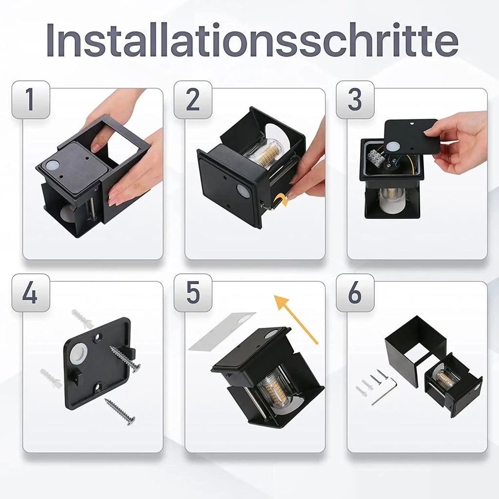 Applique murale LED moderne NovaGlow - Aluminium étanche IP65