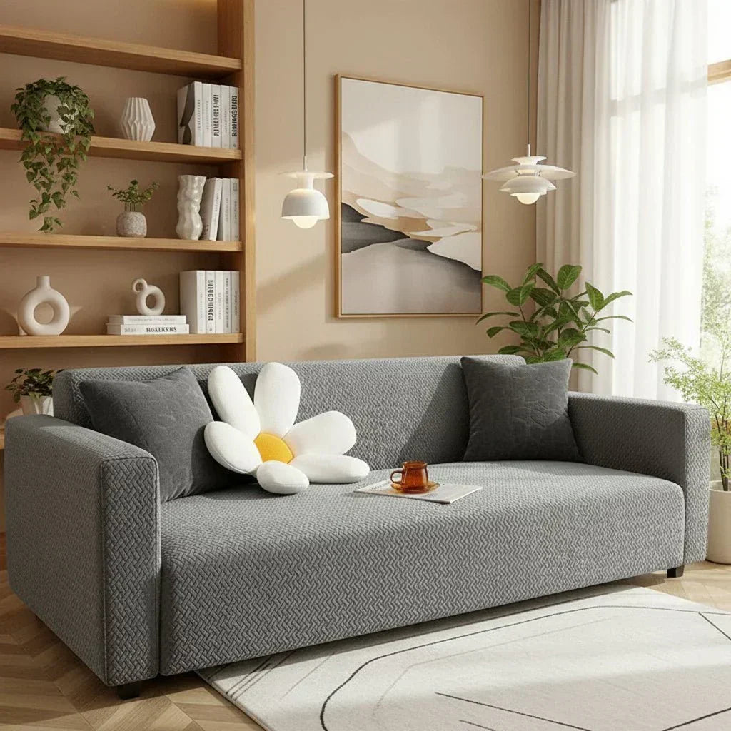 CalmFit Stretch Sofa Cover — Fully Elastic, Secure Grip Fit