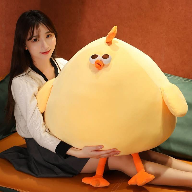 CloudCuddle Giant Plush Chick — Oversized Stuffed Bird, Resilient Inner Filling