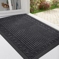 Architectural Ribbed Border Entry Rug | Ventumra