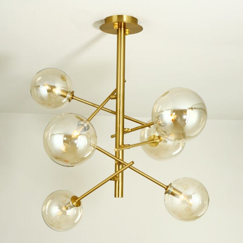 Astra Bubble Pendant Light in Modern Iron Resin Finish