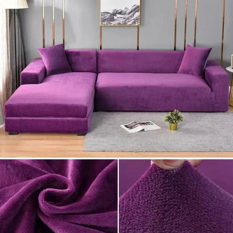VelvetFlex-Sofabezug — luxuriös weich, vollständig elastisches Design
