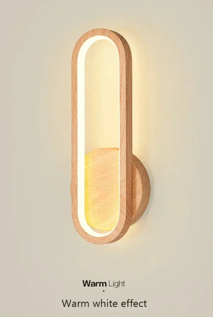Fernwood Wall Lamp | Wooden LED Glow for Natural Accent
