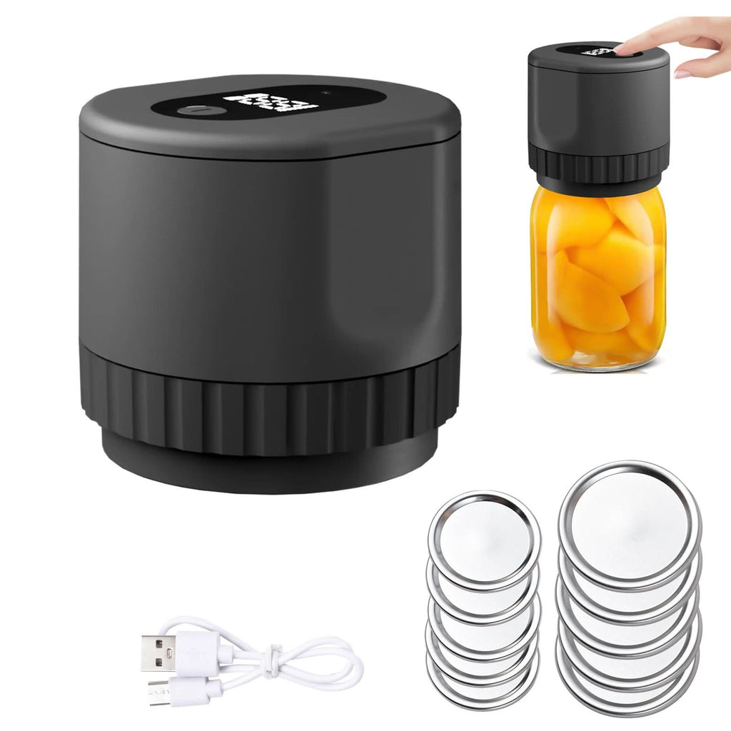 FreshSeal Portable Vacuum Sealer — Handheld Electric Air Extractor for Mason Jars, Glass Bottles & Cans