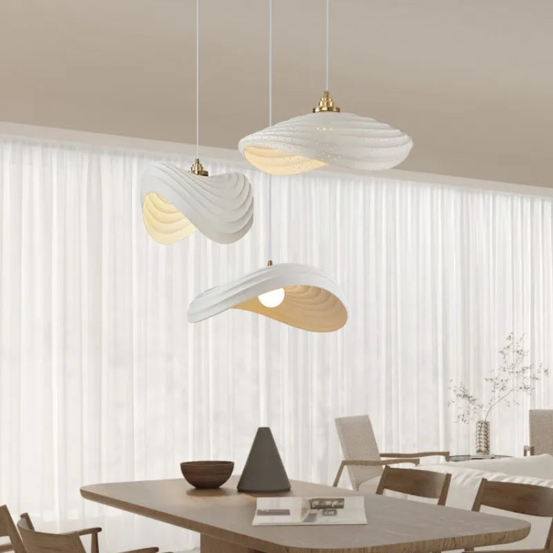 SylvaLumen Resin LED Pendant Light In Wabi Sabi Style Dimmable