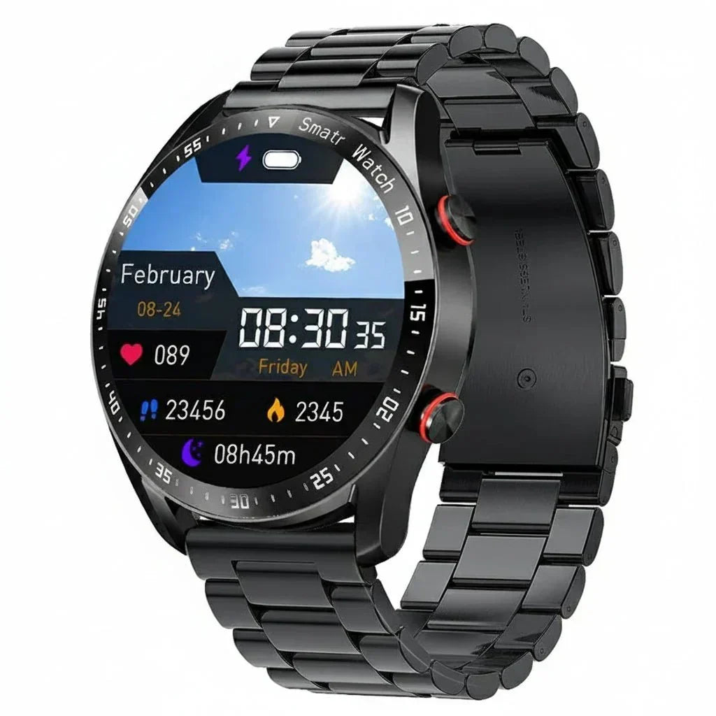 PulseNova Premium Men's Smartwatch — ECG Monitor, PPG Sensor, Call Function