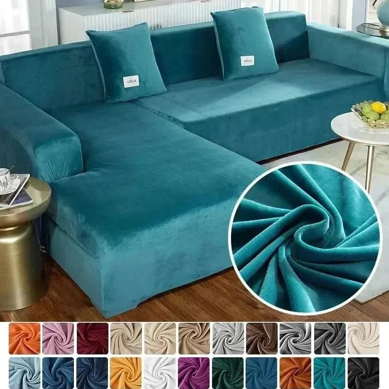 VelvetFlex-Sofabezug — luxuriös weich, vollständig elastisches Design