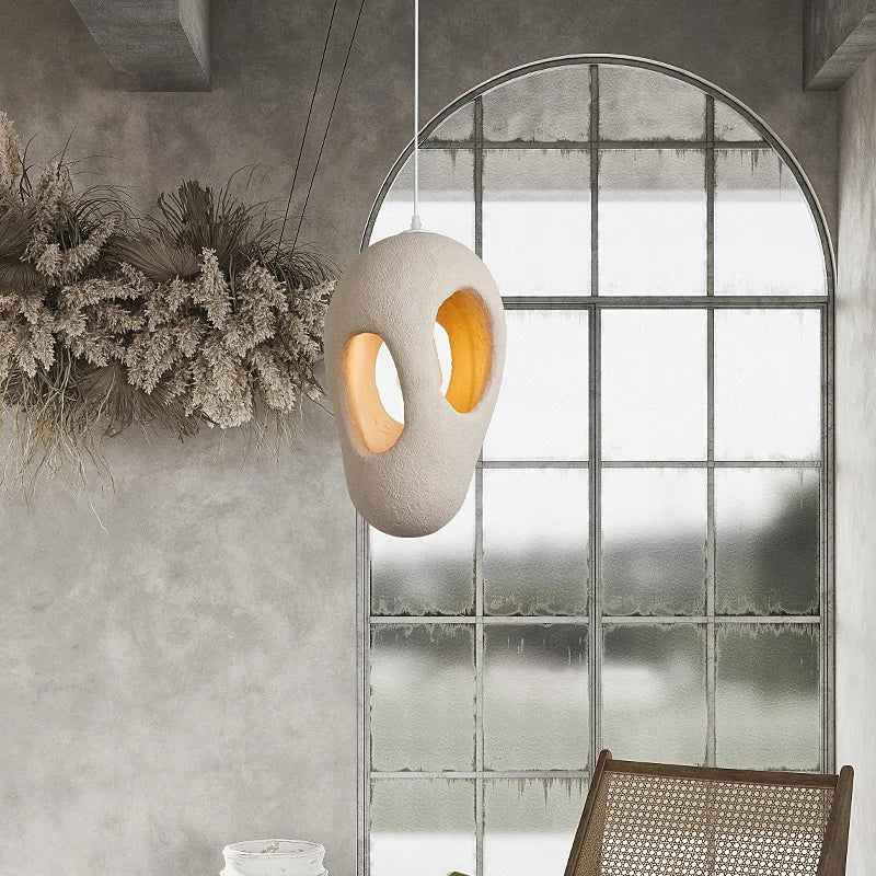 NovaShells Dual Shell Pendant Light With Handcrafted Shells