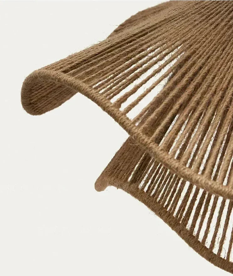 Solari Cove Jute Pendant Light for Boho Rustic Decor