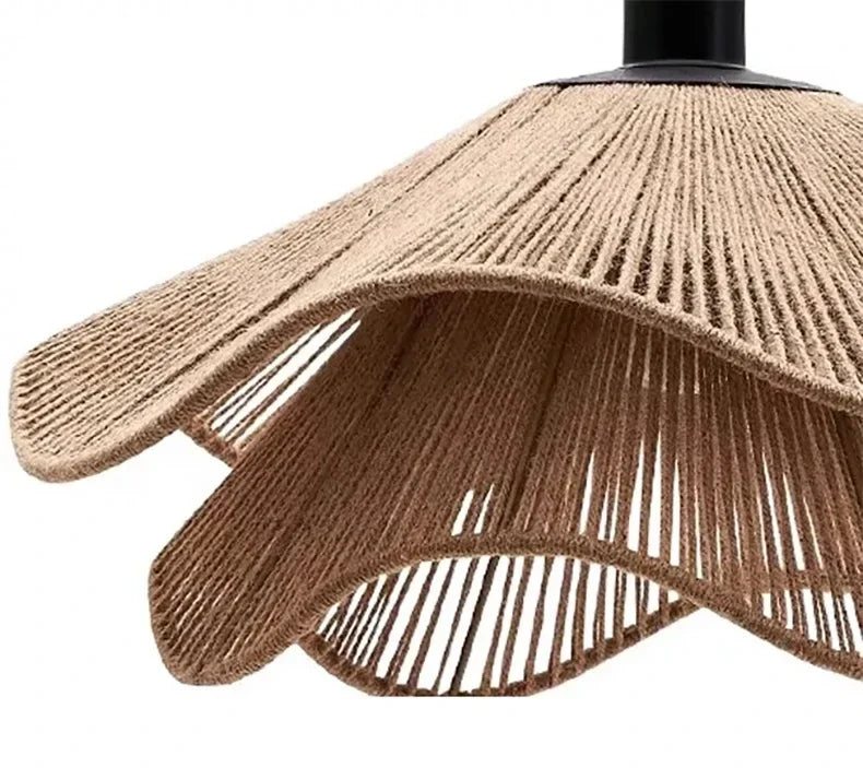 Solari Cove Jute Pendant Light for Boho Rustic Decor