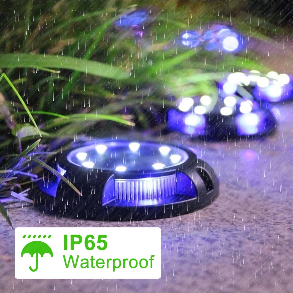 LuminaGard Solar Garden Lights — 12 LED Color-Changing Spotlights