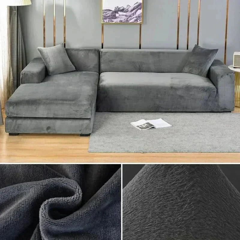 VelvetFlex-Sofabezug — luxuriös weich, vollständig elastisches Design