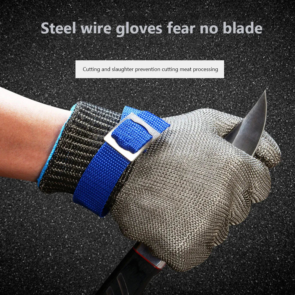Stainless Steel Cut-Resistant Gloves — Maximum Hand Protection