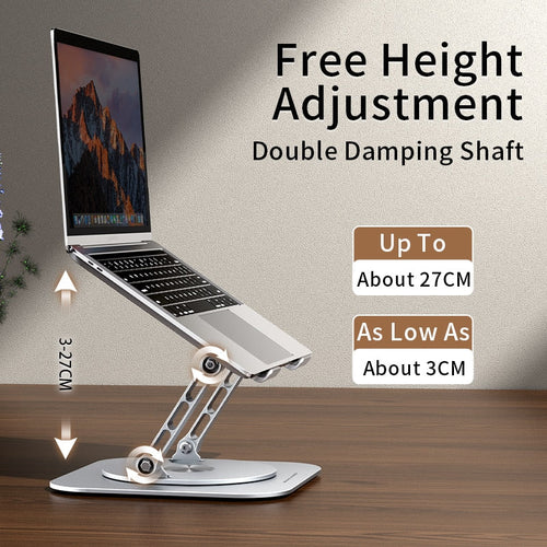 Adjustable Laptop Stand — 360-Degree Rotation and Tilt Angle