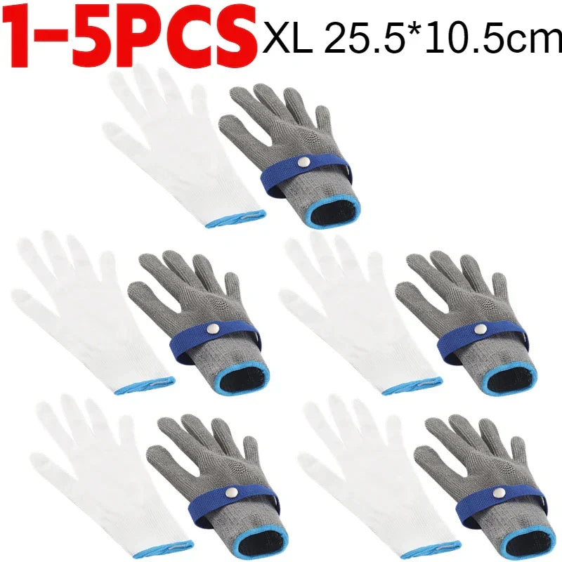 Stainless Steel Cut-Resistant Gloves — Maximum Hand Protection