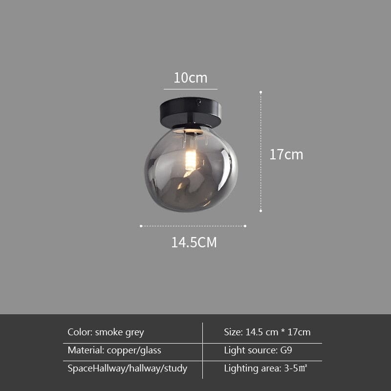 CelestiaNova Glass Globe Wall Lamp For Living Room