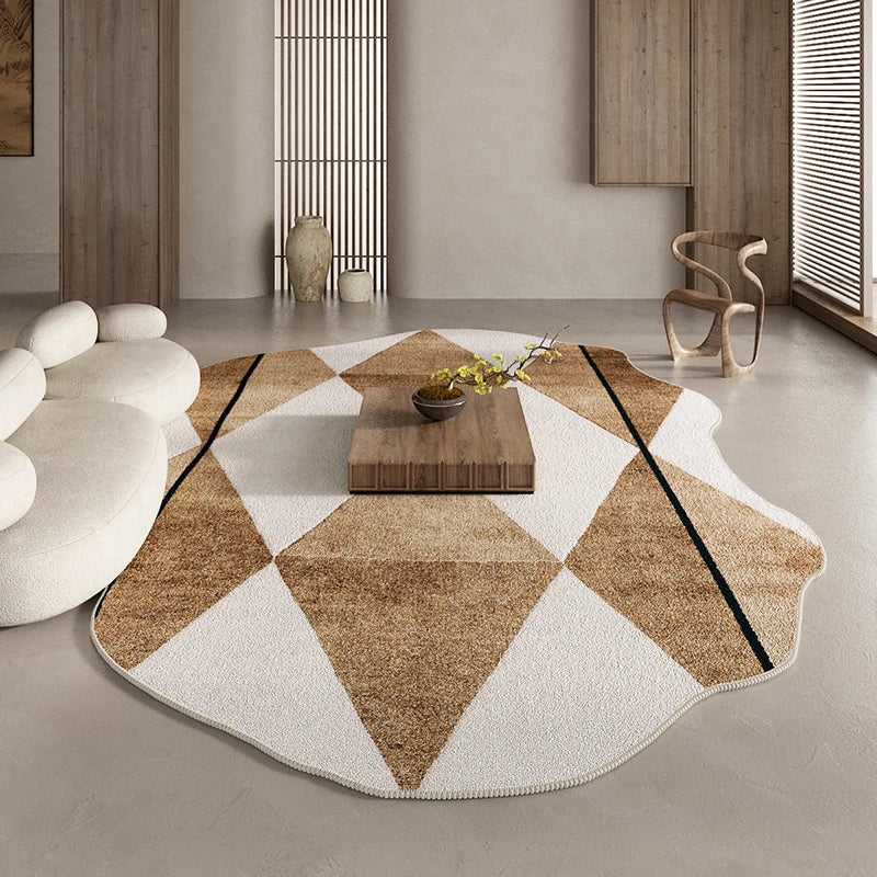 Covor abstract cu model patchwork și contur | Ventumra