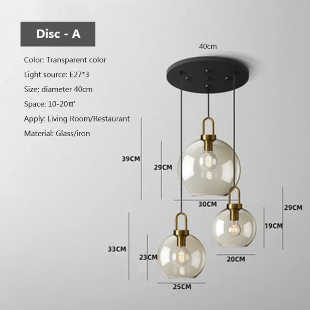 AstraLume Smoke Glass Pendant Light for Modern Spaces