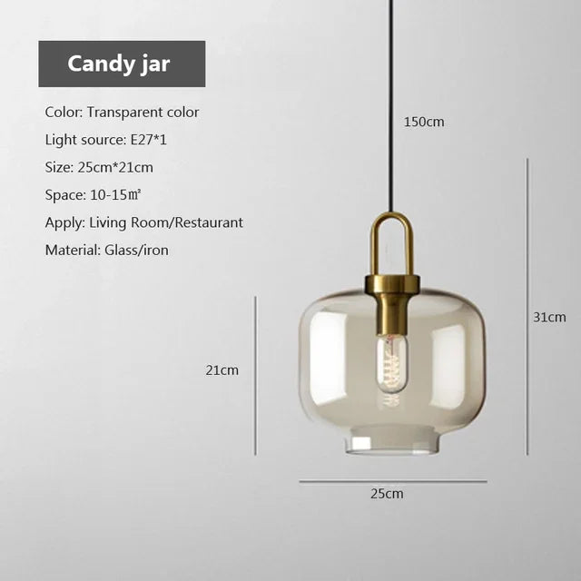 AstraLume Smoke Glass Pendant Light for Modern Spaces
