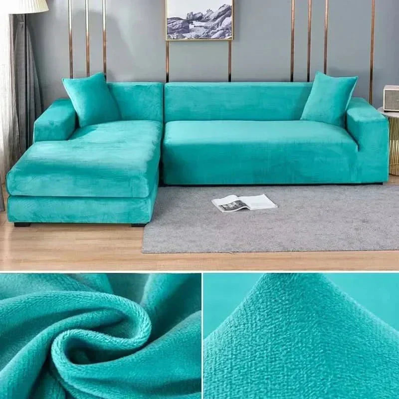 VelvetFlex-Sofabezug — luxuriös weich, vollständig elastisches Design