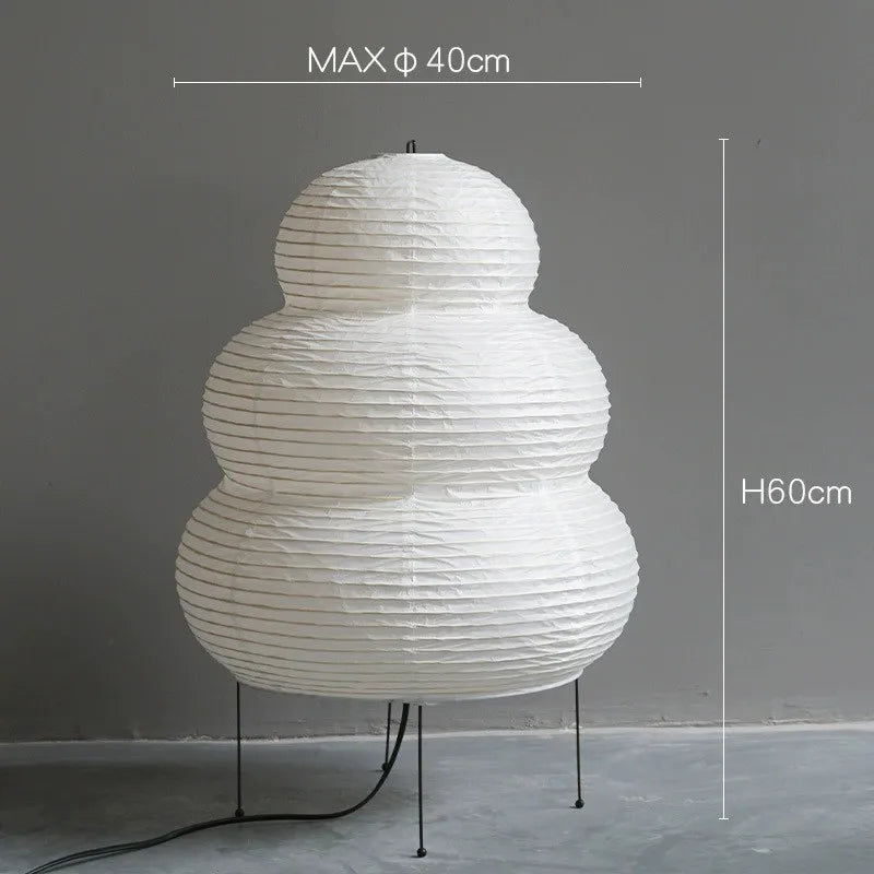 Kairo Tripod Floor Lamp Japanese WabiSabi Soft Glow