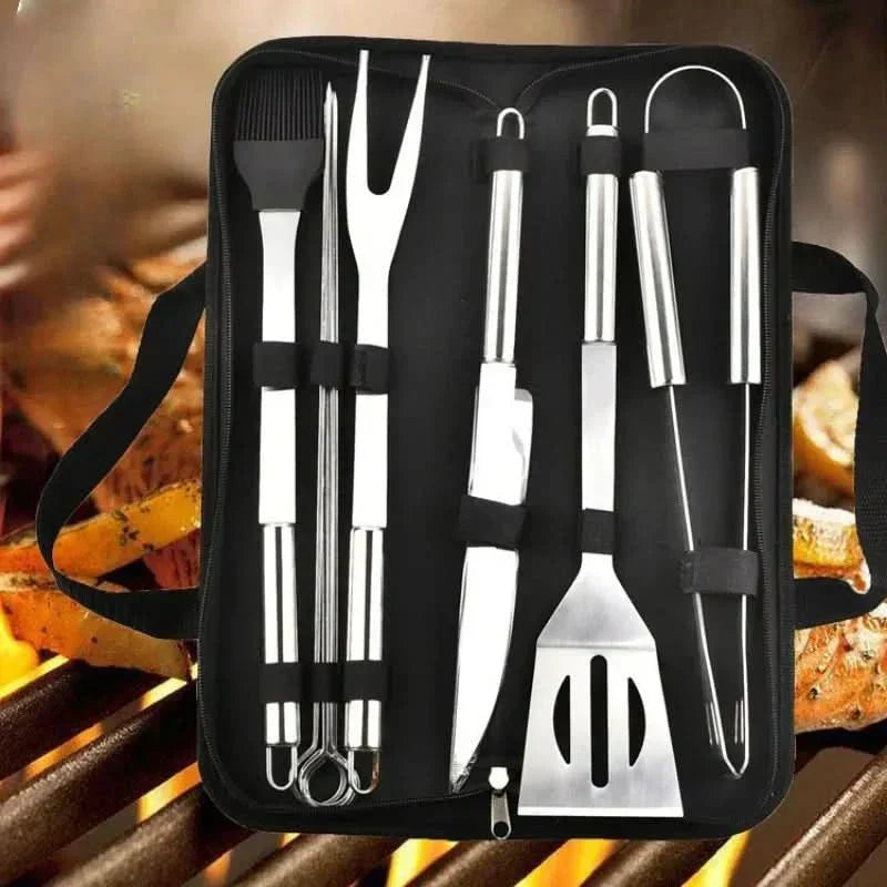 Prémiová sada nerezového grilovacího náčiní ApexGrill pro venkovní grilování