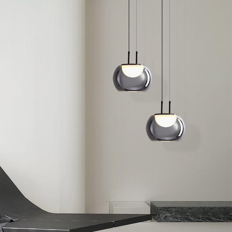 NordicLume Glass Pendant Lights Golden Hue Chandelier