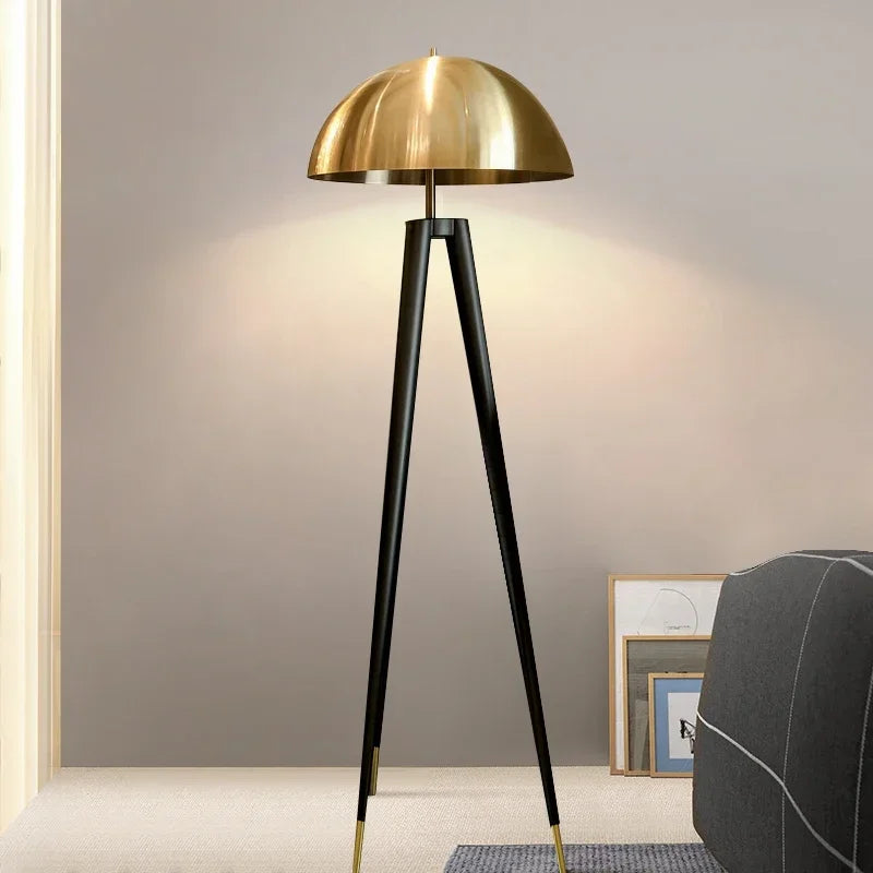 Nexara Arc Floor Lamp With Black Base And White Shade