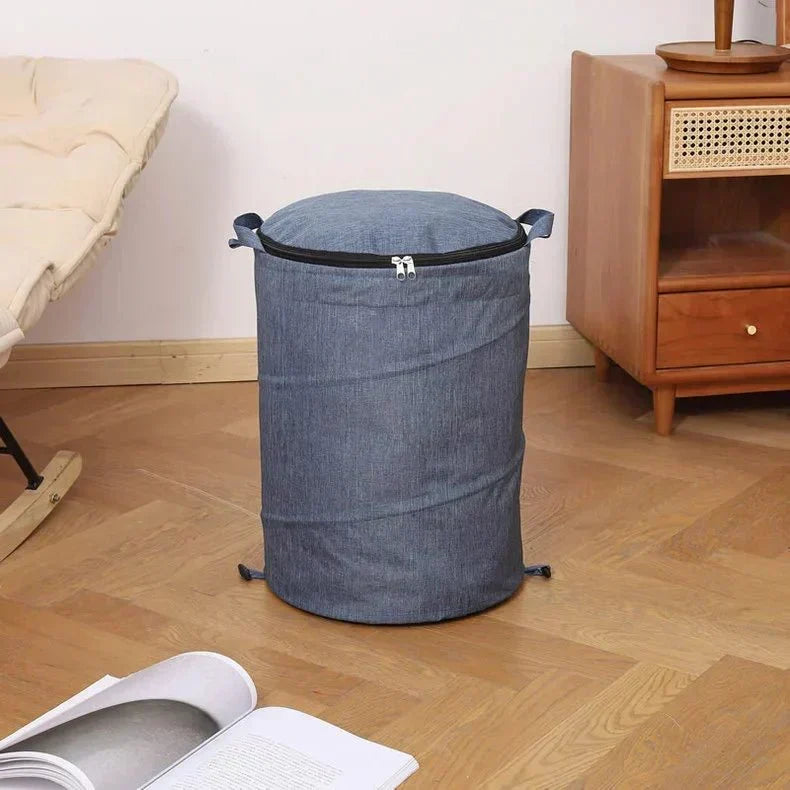 Cutie de depozitare pentru jucării cu utilizare dublă — covoraș circular de joacă detașabil