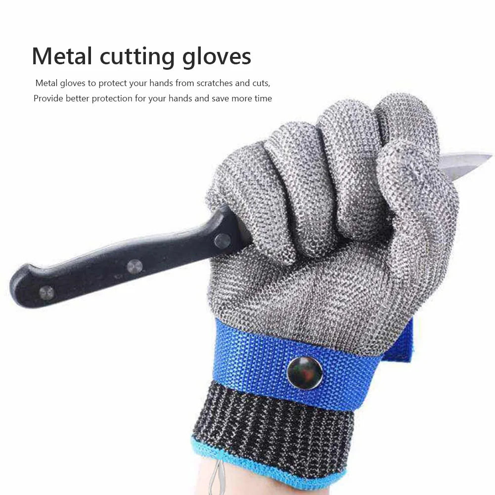 Stainless Steel Cut-Resistant Gloves — Maximum Hand Protection