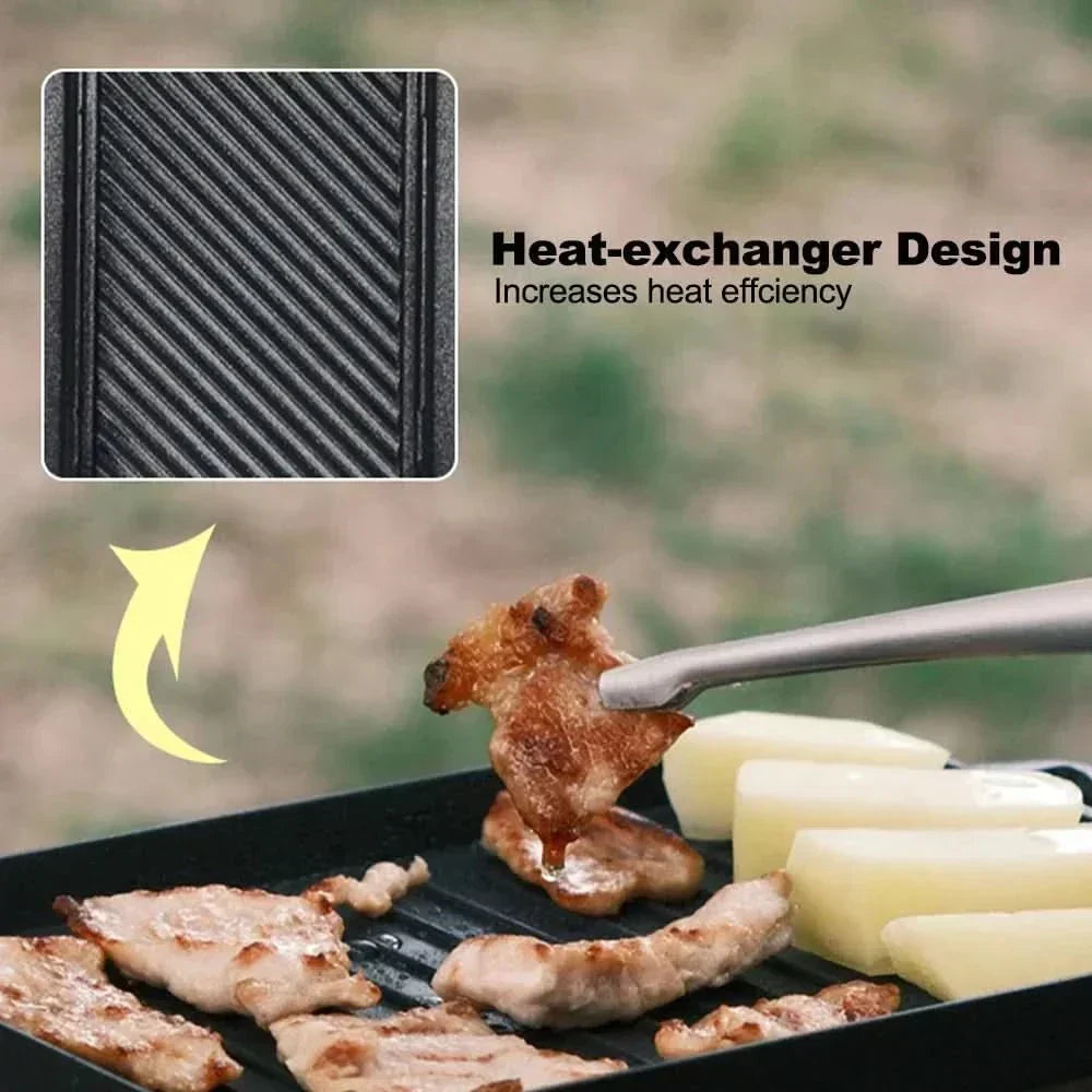 TrailForge Portable Mini Grill Plate Set — Outdoor Cooking Kit