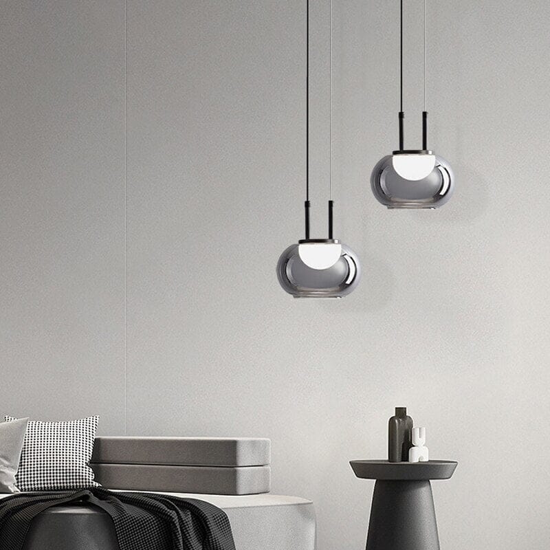 NordicLume Glass Pendant Lights Golden Hue Chandelier