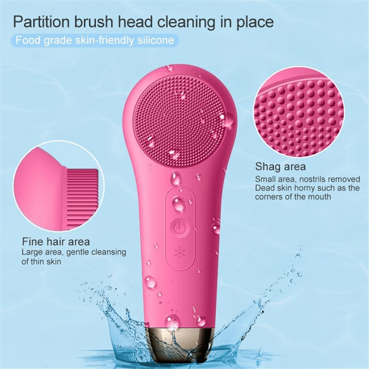 LumaGlow 3-In-1 Facial Brush — Pore Cleansing, Soothing Massage & Treatment